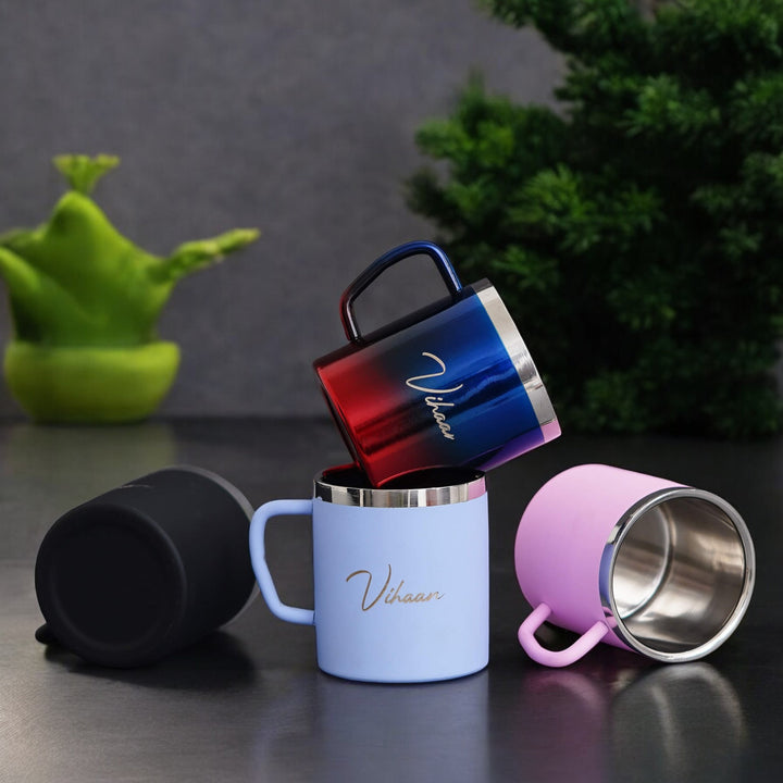 RedBlue Steel Mug