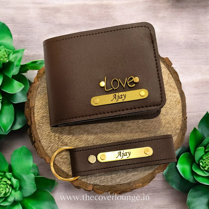 Personalized Wallet & Keychain Gift Set