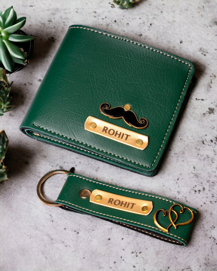 Personalized Wallet & Keychain Gift Set