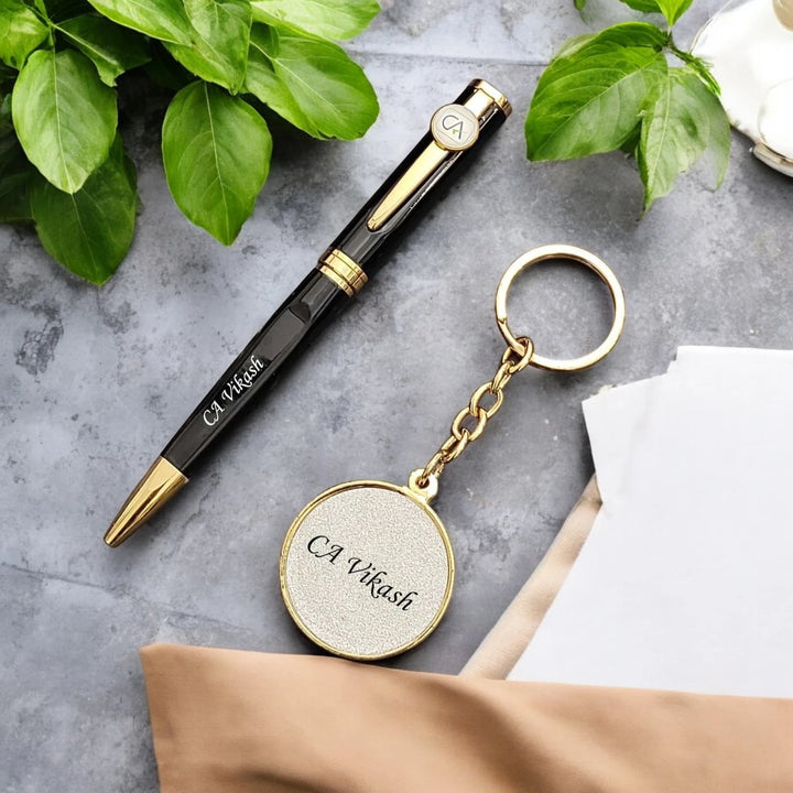 Personalized Pen & Keychain Combo - CA Signature Set