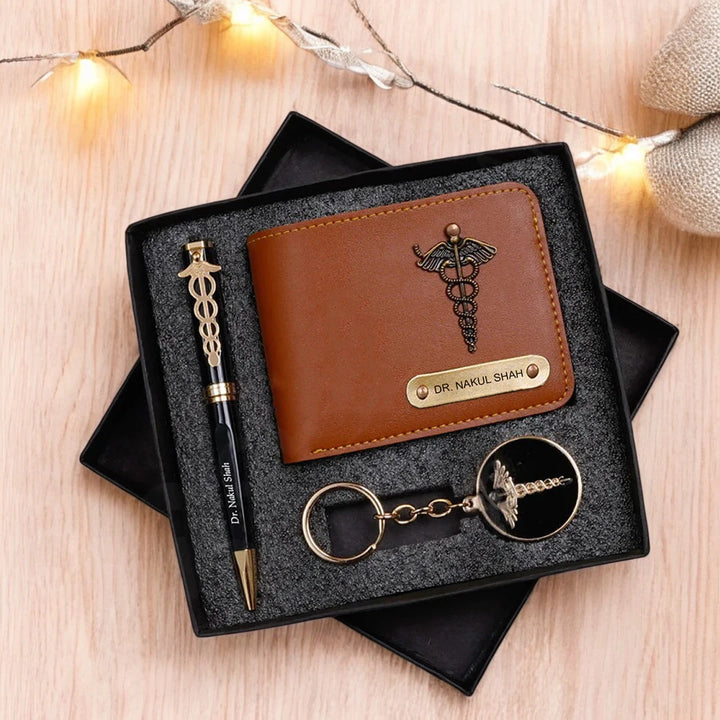 Personalized Wallet, Pen &amp; Keychain for Doctor