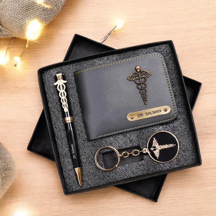 Personalized Wallet, Pen &amp; Keychain for Doctor